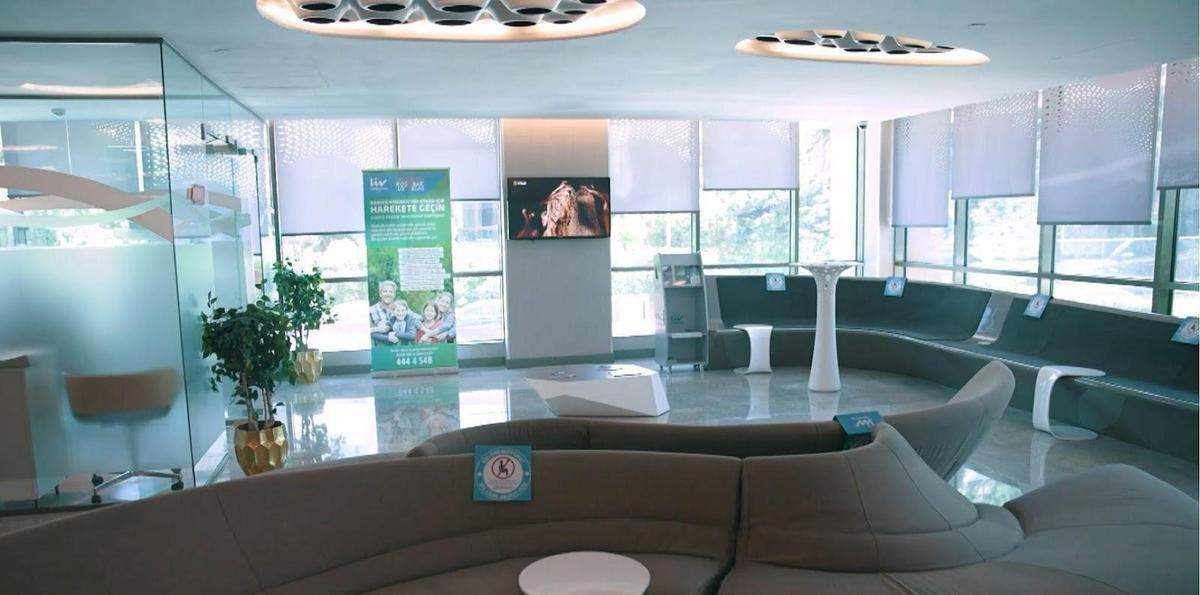 Interior waiting area at Liv Hospital featuring a modern, patient-centered design
