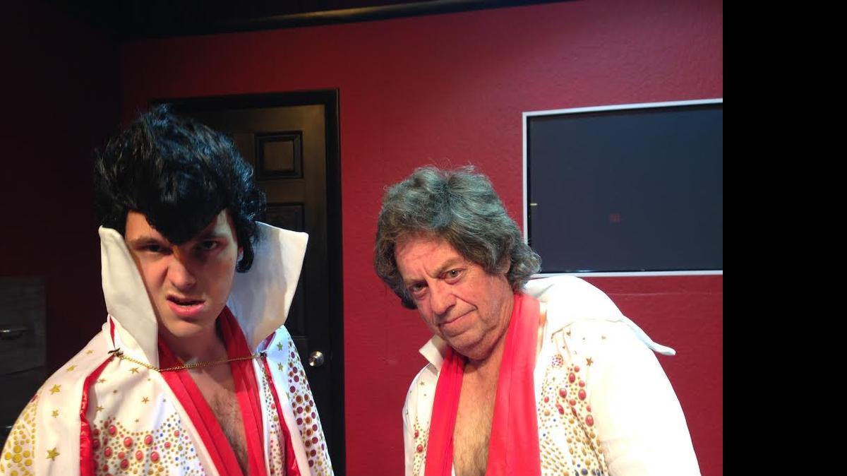 
Duncan Overby and Jim Siegrist co-star in “Elvis Has Left the Building,” with a final weekend, Thursday-Sunday, at Stage Left Theatre Company, at The Market Common in Myrtle Beach.
