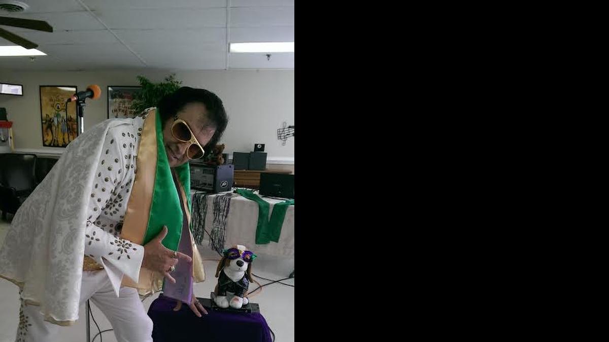 
See Jeff Collins in his King Shazaam Elvis tribute at 6:30 p.m. Friday for free at Garrison House, off Davis Street in Southport, N.C. 
