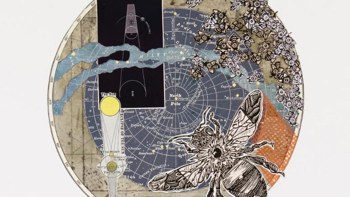 This photo shows an image from Adrian Rhodes’ “Swarm,” full of mixed media, especially printmaking, in an exhibit that opens Tuesday, going through Feb. 17, in the Coastal Carolina University Rebecca Randall Bryan Art Gallery, open 9 a.m.-5 p.m. Mondays-Fridays and always free, in the Edwards College, on main campus, accessed from U.S. 501 and S.C. 544 in Conway. Also, join a reception, 4:30-6:30 p.m. Thursday. Details at 843-349-6454 (call to arrange up-close parking for anyone with a disability or mobility matter) or www.coastal.edu/gallery.