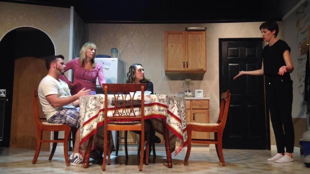 Cast members rehearse a scene for “Miracle on South Division Street,” for performances 8 p.m. Thursdays-Saturdays and 3 p.m. Saturdays-Sundays through Dec. 20, at Stage Left Theatre Company, 3064 DeVille St., Myrtle Beach, in The Market Common.
