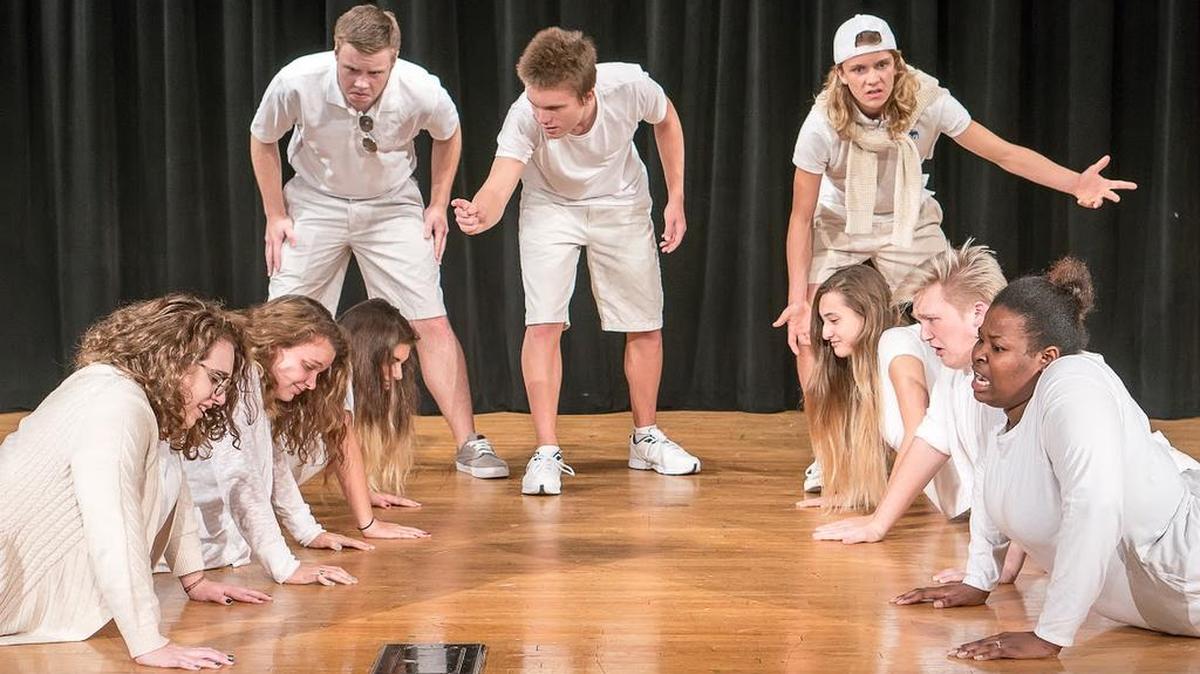 North Myrtle Beach High School students run through a scene for “Sea Change,” part of the annual “Fall Performance Arts Showcase,” 6 p.m. Thursday, and in a flood relief benefit show at 3 p.m. Sunday.