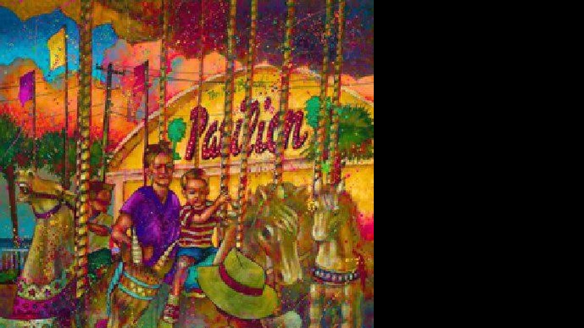 
This photo shows “Pavilion Merry Go Round,” a painting by Steve Jameson, from his “Ode to the Grand Strand” exhibit, through Sept. 13 at the Franklin G. Burroughs-Simeon B. Chapin Art Museum, in Myrtle Beach.
