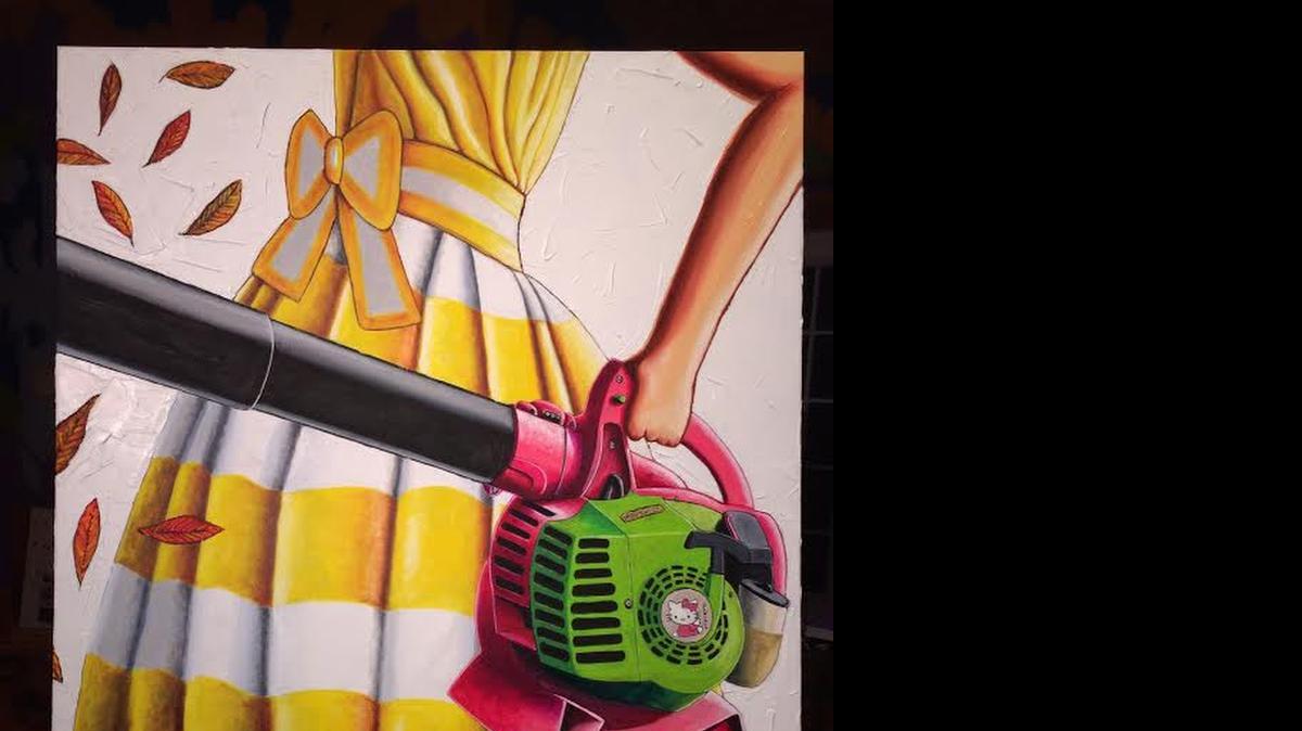 
This photo shows “Leaf Blower Chic,” an oil on canvas by Michael Craig, part of the Spring Art Show through July 20 at Collector’s Cafe and Art Gallery, 7740 N. Kings Highway, Myrtle Beach.
