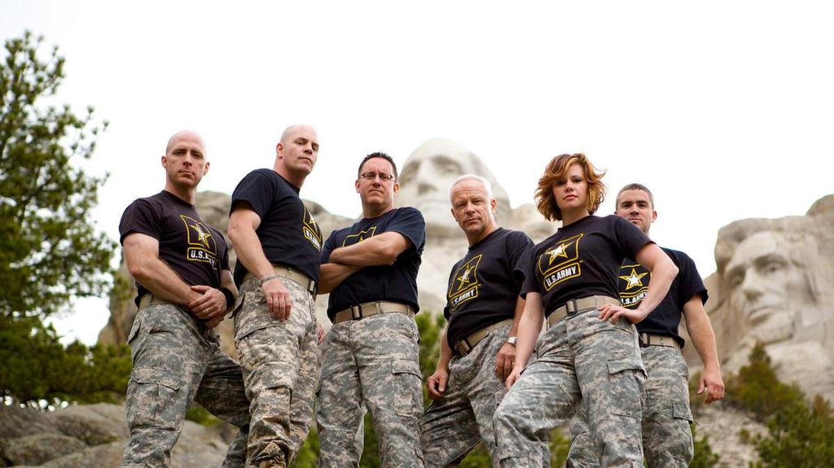 
The Volunteers, one of several U.S. Army Field Band ensembles, shown on a visit to Mount Rushmore, will entertain at 5 and 7 p.m. Oct. 17 at the S.C. State Fair in Columbia, in concerts free with fair admission that day.
