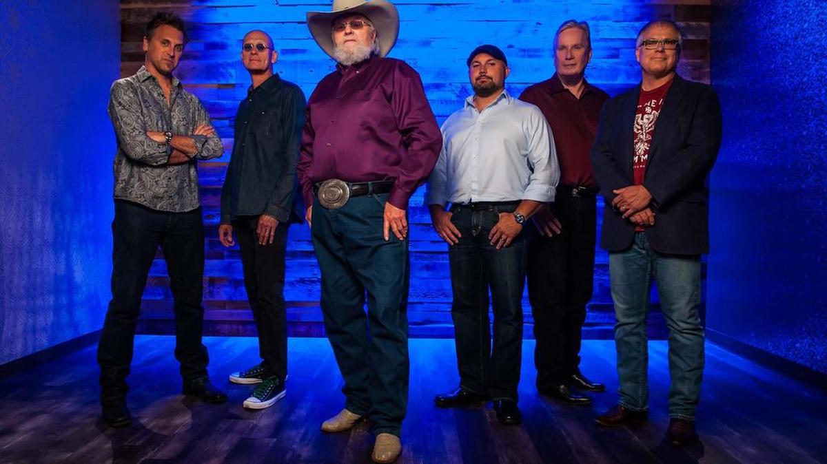 The hits by the Charlie Daniels Band, anchored by the namesake Wilmington-area native (third from left), include “The Devil Went Down to Georgia,” as performed in the movie “Urban Cowboy,” from 1980. The group will perform at 6 p.m. Sunday, at the Calvin Gilmore Theater, 8901 N. Kings Highway (U.S. 17 Business), at the junction of U.S. 17, on the northern tip of Myrtle Beach. Details at 843-913-4000, 800-843-6779 or www.thecarolinaopry.com, and www.charliedaniels.com.