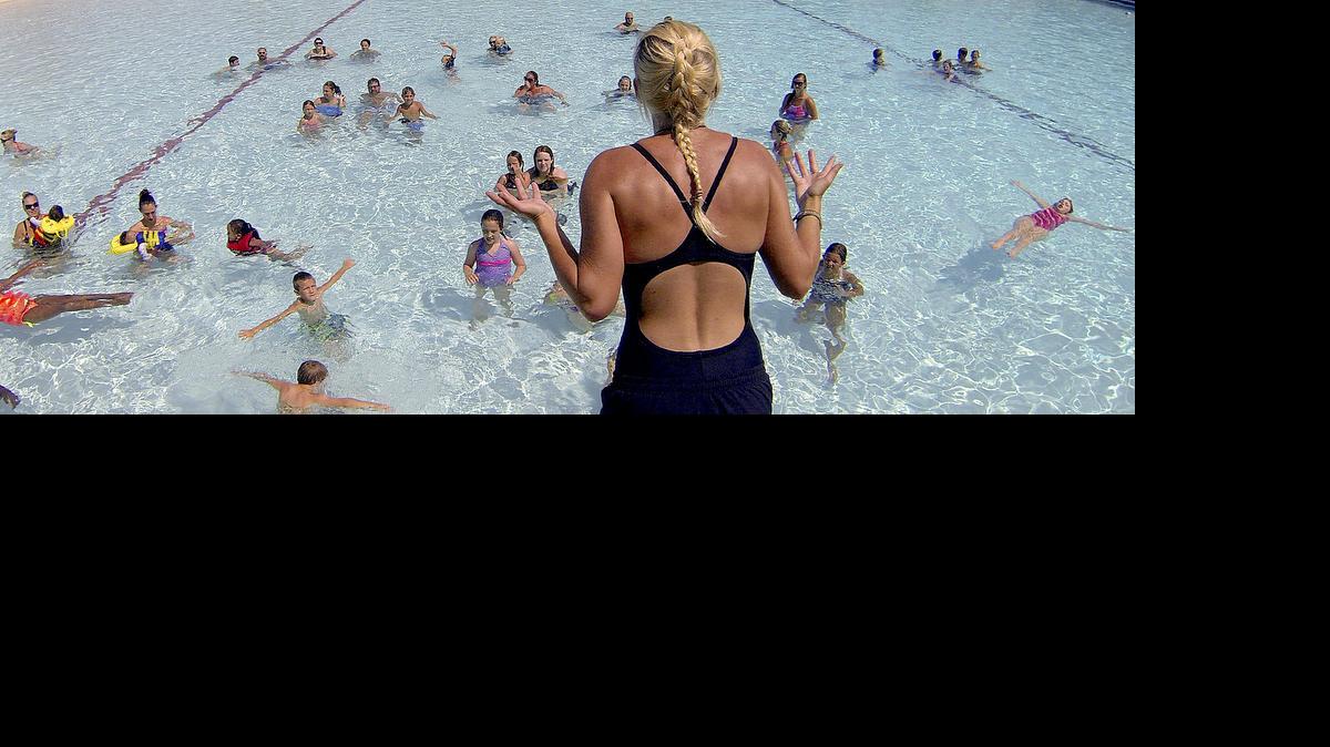 
Swimming lessons at Myrtle Waves Water Park in Myrtle Beach. 
