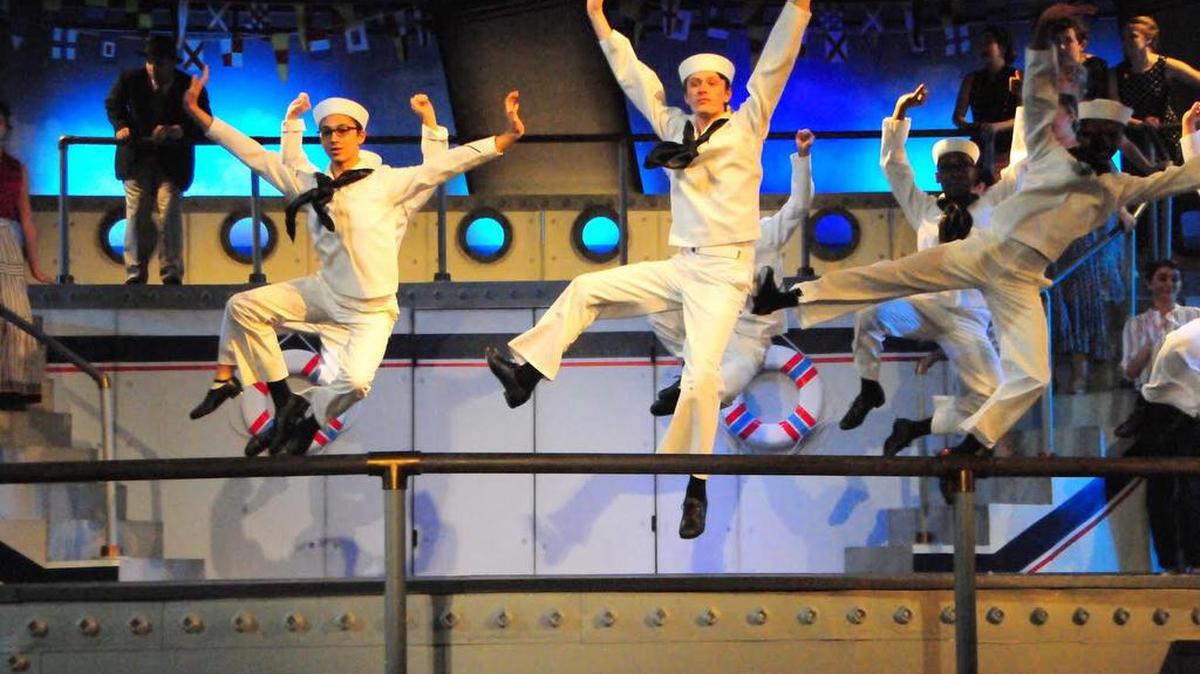 Cast members in Carolina Forest High School’s “Anything Goes” will get their kicks in a dance during shows at 7:30 p.m. Wednesday-Friday, 3 and 7:30 p.m. Saturday, and 3 p.m. Sunday, at the school, 700 Gardner Lacy Road, northeast off U.S. 501. Details at 843-236-7997 or www.cfhsperformingarts.com.