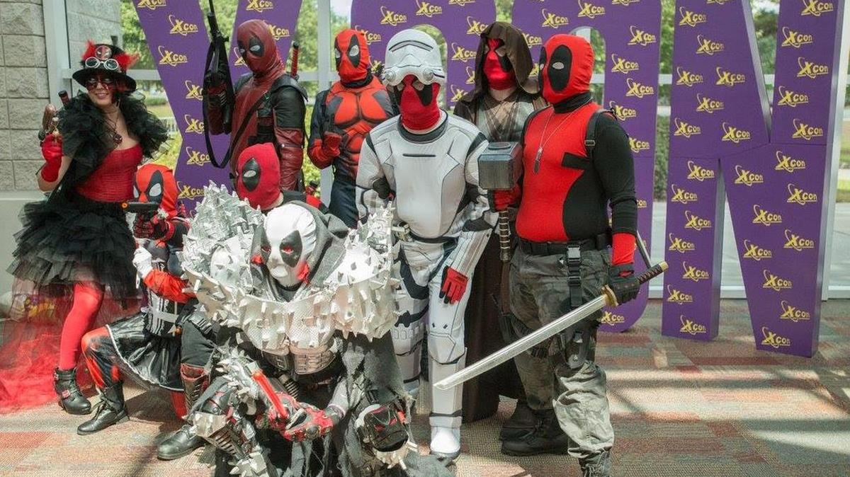 Folks dressed as “Deadpool” characters have fun in the limelight at the Palmetto Studios Arts Alliance’s 2016 “XCon World.” The 10th annual “XCon” is noon-8 p.m. Friday, 11 a.m.-8 p.m. Saturday, and 11 a.m.-5 p.m. Sunday at the Myrtle Beach Convention Center. Admission remains free for ages 12 and younger. Save on advance tickets, at www.xconworld.com, for pickup at the will-call window.