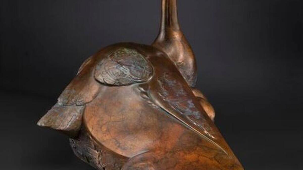 
This photo shows “Mother Goose,” a bronze piece by Tim Cherry, among the 58 works in the National Sculpture Society’s 82nd annual Awards Exhibition, opening Saturday, going through Nov. 1, at Brookgreen Gardens.
