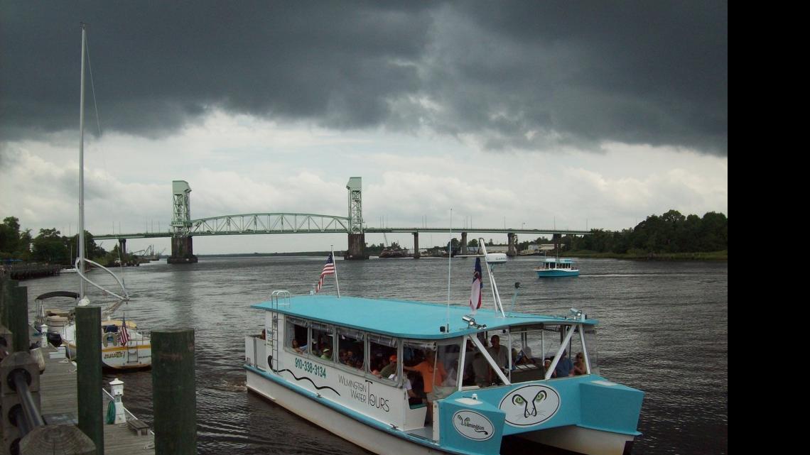 The 55-year-old Cape Fear Memorial Bridge connects Wilmington with Brunswick County.