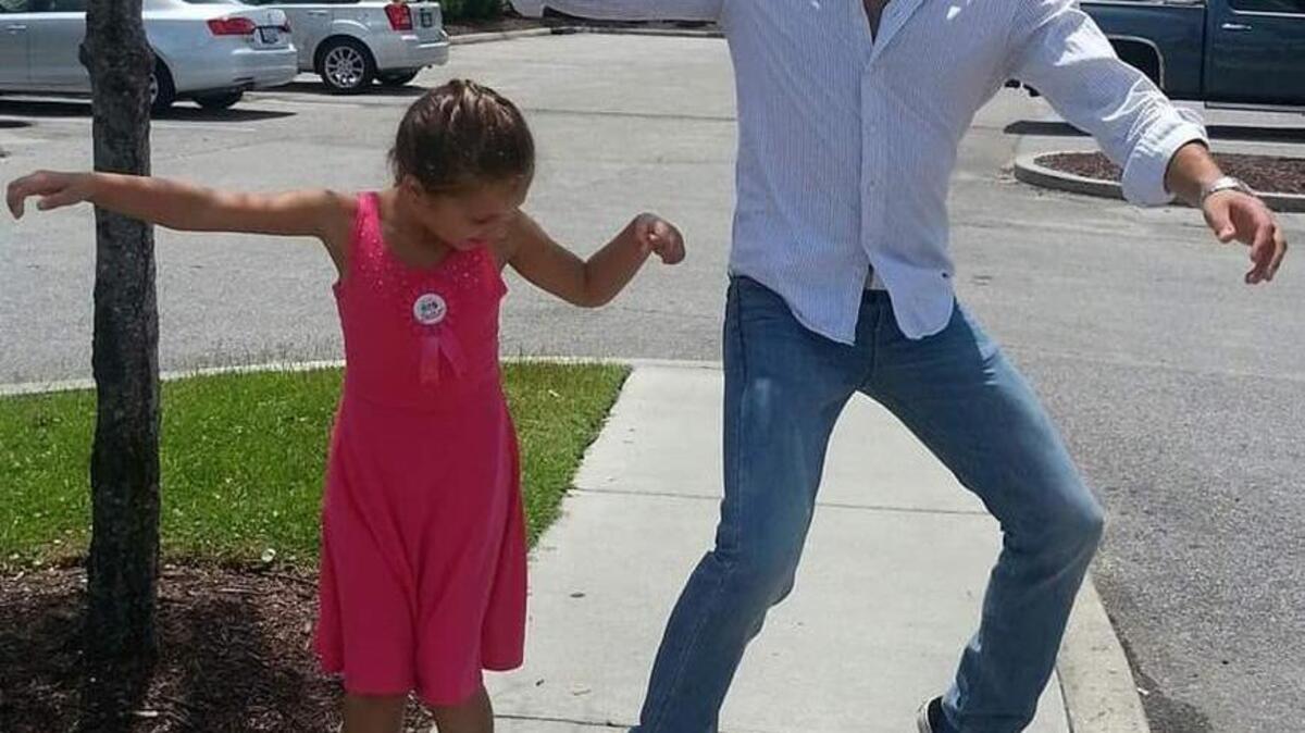 Michael Sokolik Jr. takes a lesson this summer from his daughter, Presley Monroe Sokolik, on a stance the late Elvis Presley made famous. The father will lead an “Elvis ’n’ Friends” tribute show, 5-8 p.m. Saturday at Compass Cove Oceanfront Resort, 2311 S. Ocean Blvd., Myrtle Beach. Admission is free. Details at 843-222-2324 or www.facebook.com/msjrproductions.