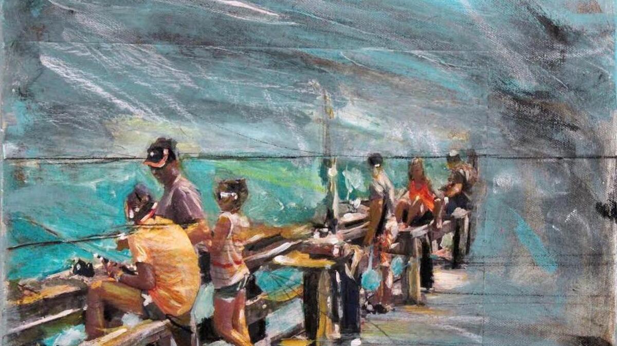 This photo shows “Pier Fishing” by John Ross Palmer, from “Ocean Isle Memories,” a exhibit of paintings opening Friday for the summer at the Museum of Coastal Carolina in Ocean Isle Beach, N.C., which also will host a Tuscan-themed “Wine Fest,” 6:30-9:30 p.m. Saturdayapril 30. Details at 910-579-1016 or www.museumplanetarium.org.