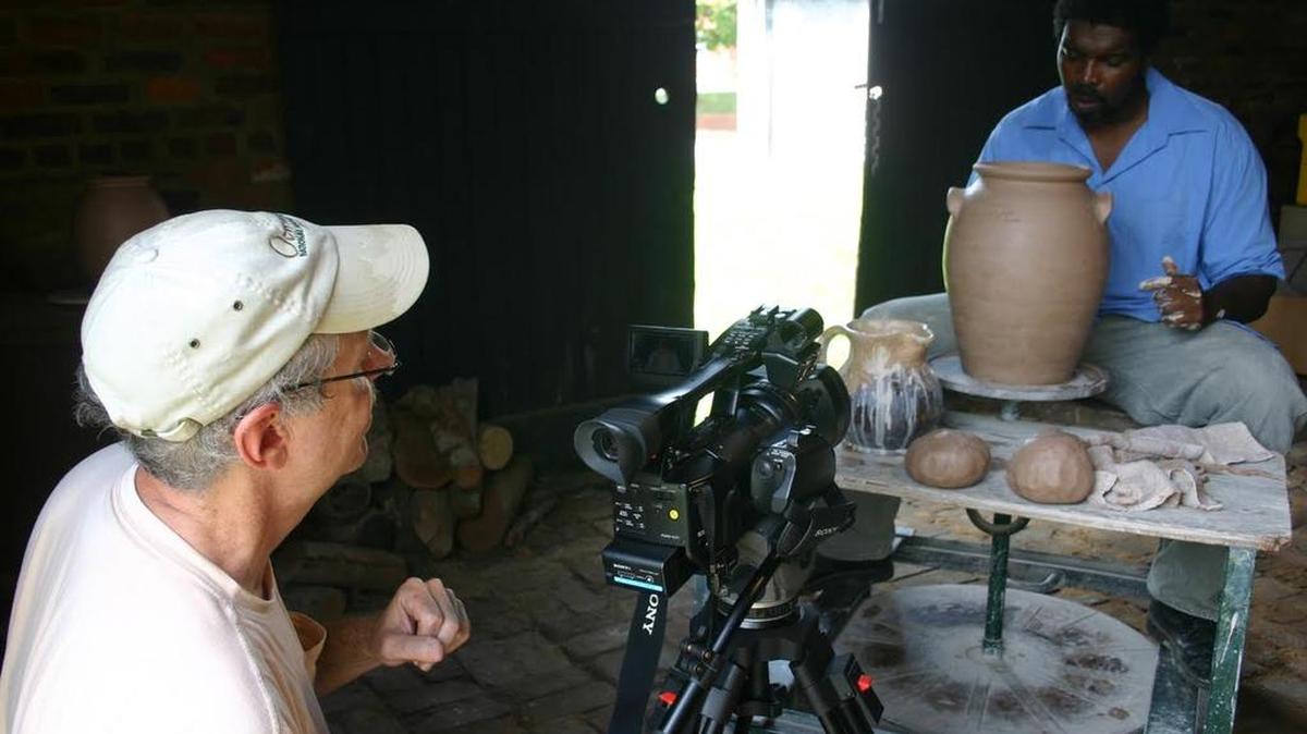 Mark Albertin films actor Darion McCloud, who portrays the main character in the film “Discovering Dave: Spirit Captured in Clay,” about a slave potter from Edgefield, S.C. See the documentary for free at 1 p.m. Wednesday at Horry County Museum, 805 Main St., Conway. Details at 843-915-5320 or www.horrycountymuseum.org.