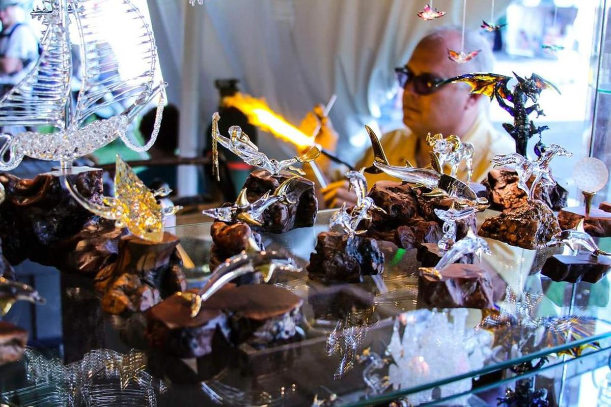 Curtis Cecil, seen working with glass blowing, will be among more than 200 exhibitors taking part in the 35th annual Craftsmen’s Summer Classic Art & Craft Festival, 10 a.m.-6 p.m. Friday-Saturday, and 11 a.m.-5 p.m. Sunday, at the Myrtle Beach Convention Center, at Oak Street and 21st Avenue North. More details at www.gilmoreshows.com/craftsmens_classics_myrtle_summer.shtml.