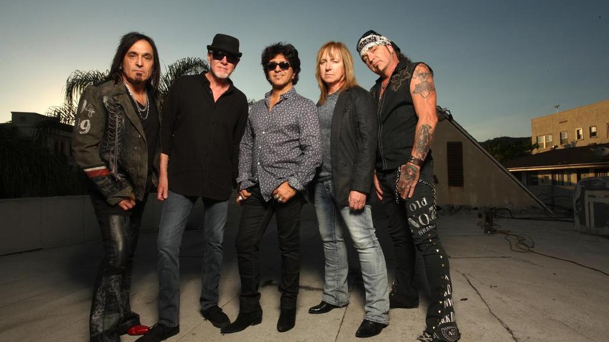 Great White – with Audie Desbrow (from left) on drums, Mark Kendall on guitars, Terry Ilous on vocals. Michael Lardie on guitar and keyboards, and Scott Snyder on bass – will perform at 4 p.m. Saturday, to close out the 12th annual “Mayfest on Main,” in North Myrtle Beach’s J. Bryan Floyd Community Center, 1030 Possum Trot Road. Admission is free. Details at 843-280-5570 or mayfestonmain.com, and www.officialgreatwhite.com.