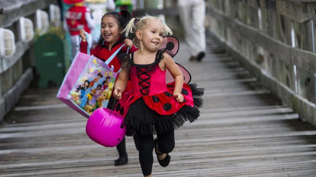 Temperatures for Halloween are expected to be in the 70s with a high of 76 degrees, dropping to about 65 into the night in the Myrtle Beach area.