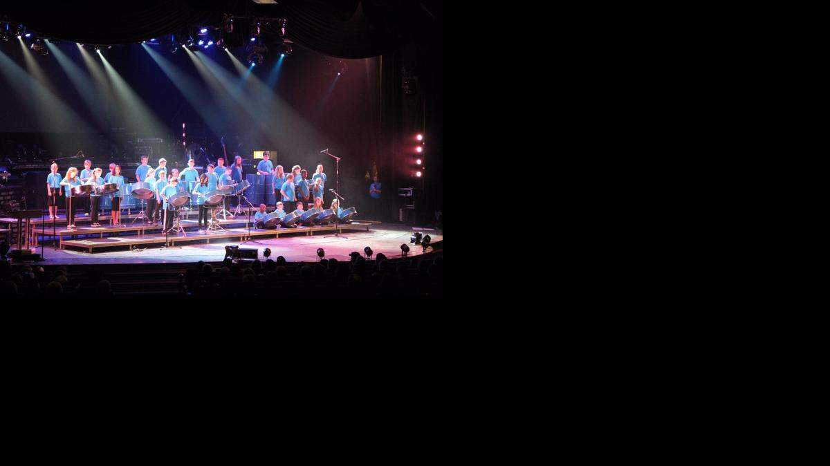 
The Aynor Elementary School Blue Notes Steel Drum group performs at the 2014 “Waves of the Future” event at the Calvin Gilmore Theater in Myrtle Beach.
