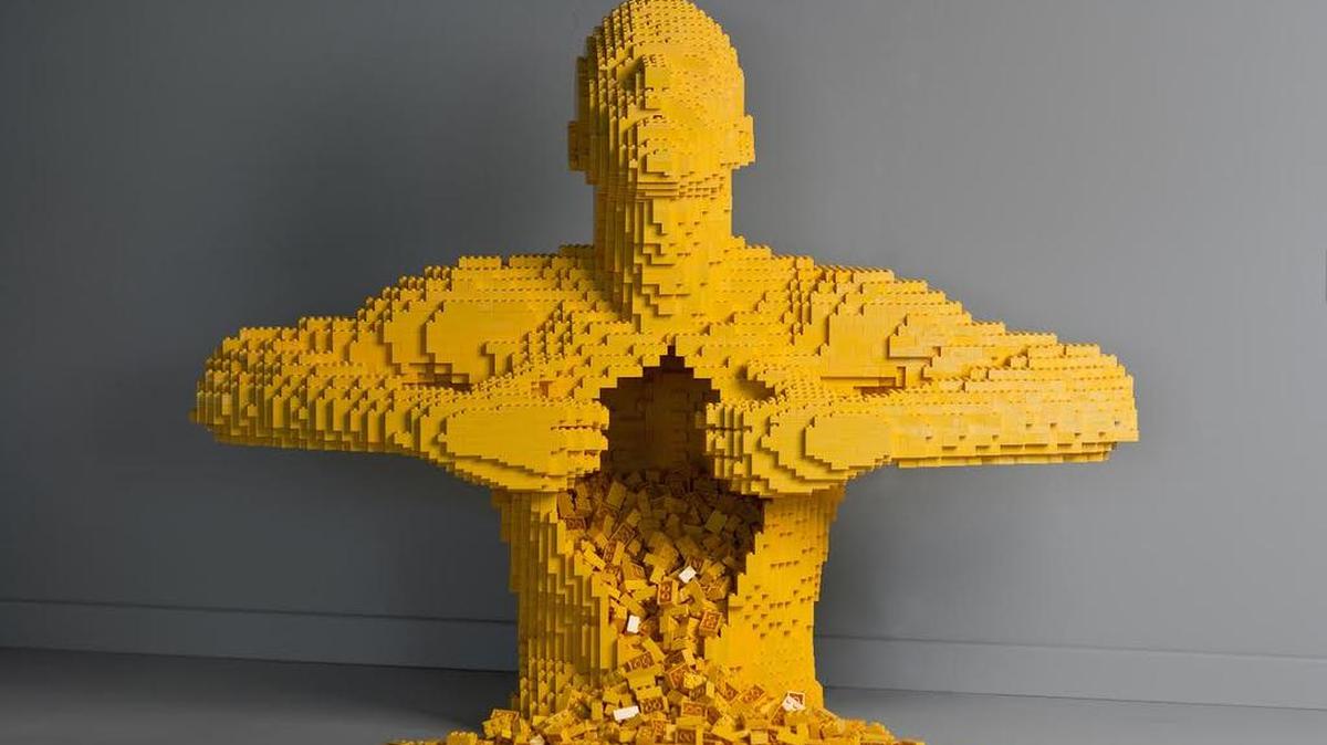 This photo shows “Yellow,” from “The Art of the Brick,” with large-scale Lego sculptures by Nathan Sawaya, spanning all 11 galleries through Sept. 10 at Franklin G. Burroughs-Simeon B. Chapin Art Museum, 3100 S. Ocean Blvd., Myrtle Beach.