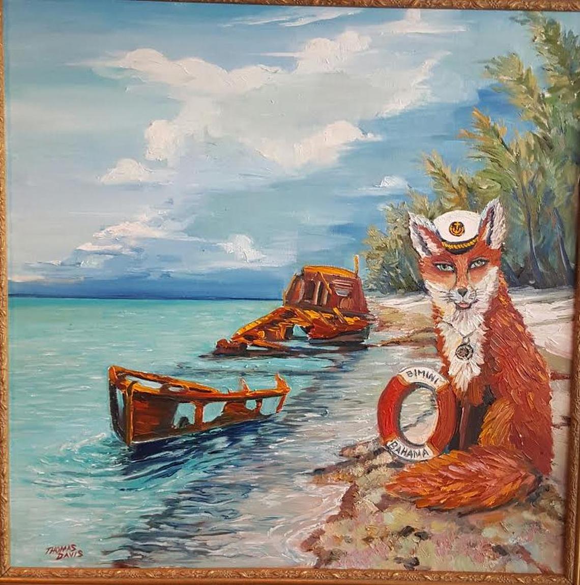 This photo shows “Island Fox,” a painting by Thomas Davis, part of the Spring Art Show through Friday at Collectors Cafe & Art Gallery, 7740 N. Kings Highway, Myrtle Beach, open noon-midnight Mondays-Saturdays. Details at 843-449-9370 or collectorscafeandgallery.com.