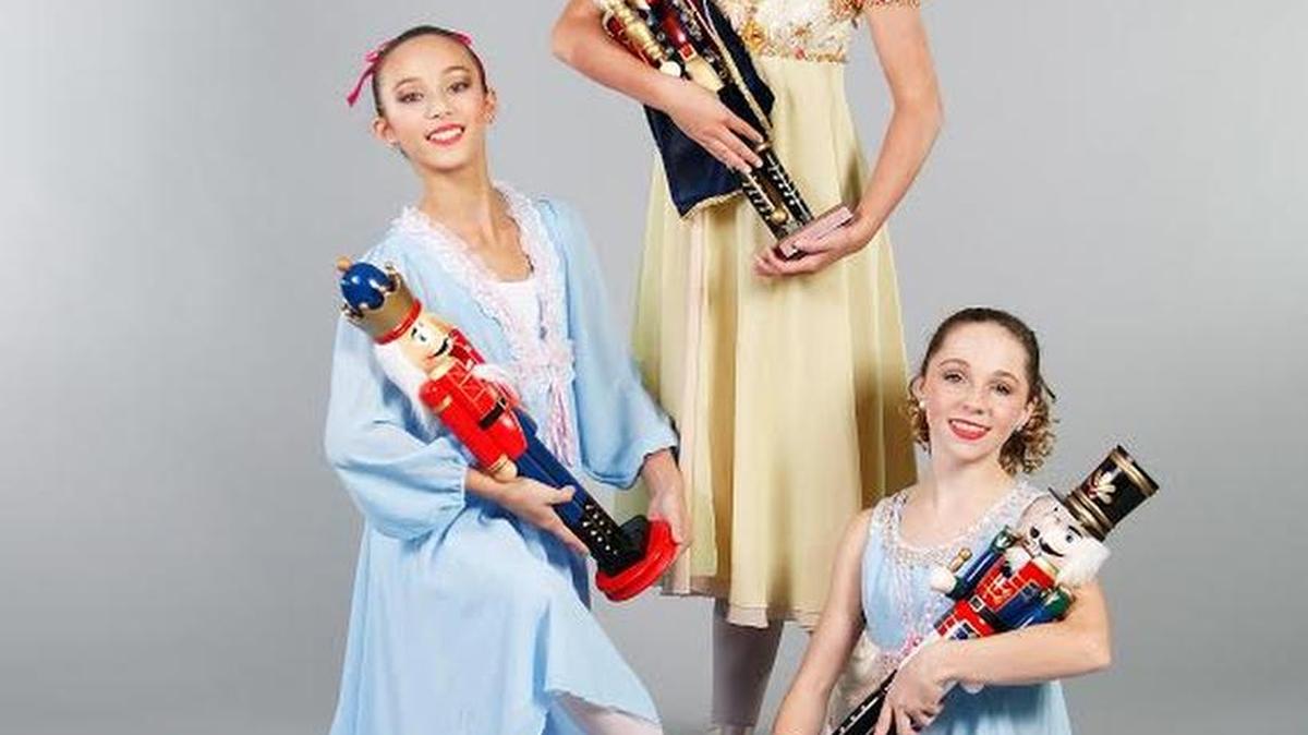 Brianna Rogers (from left), Elizabeth Ann Bellamy and Annamaria Bleyer will alternate in the lead role as the young Clara in the 10th annual edition of “The Nutcracker” by Coastal Youth Ballet Theatre: 7 p.m. Dec. 12 and 19; and 2 p.m. Dec. 13 and 20, at the Coastal Carolina University Wheelwright Auditorium.
