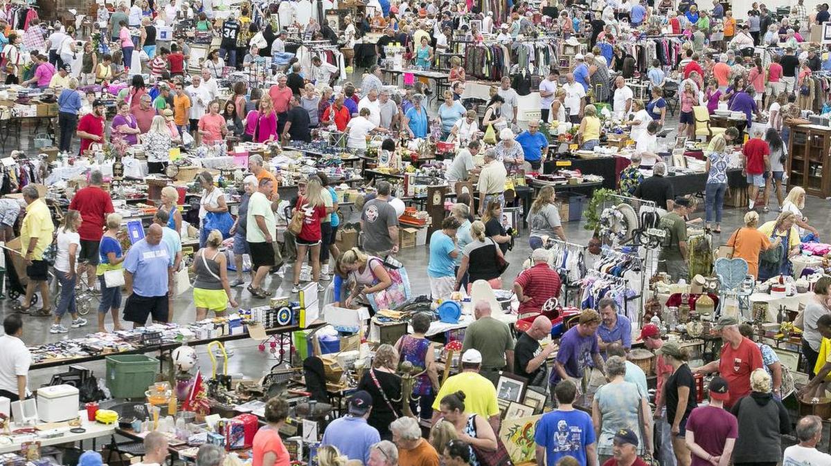 Thousands flood the Myrtle Beach Convention Center last year for “South Carolina’s Largest Garage Sale.” The 2016 event is 7 a.m.-2 p.m. Saturday in the convention center, at Oak Street and 21st Avenue North. Admission is free, parking on site $5. Details at 843-918-1235 or www.cityofmyrtlebeach.com/garagesale.html.