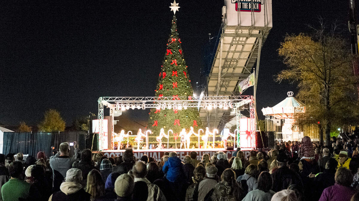 The annual Tree Lighting Ceremony at Broadway at the Beach.