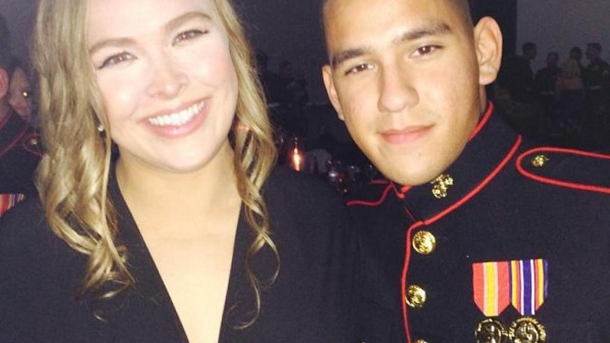 UFC star Ronda Rousey at the 239th Marine Corps Ball in Myrtle Beach.