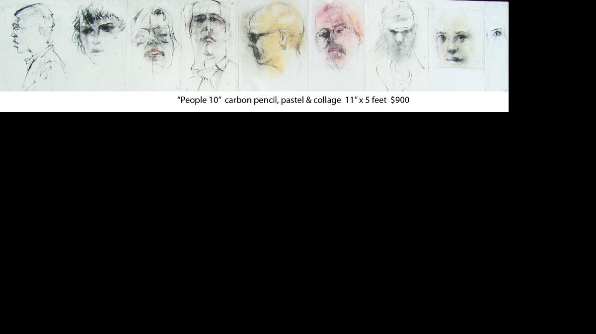 
This photo shows “People 10,” in carbon pencil, pastel and collage, from Alex Powers’ exhibit “Drawing and Meaning,” opening May 28 at Artspace 506 in North Myrtle Beach, and continuing through July 25.
