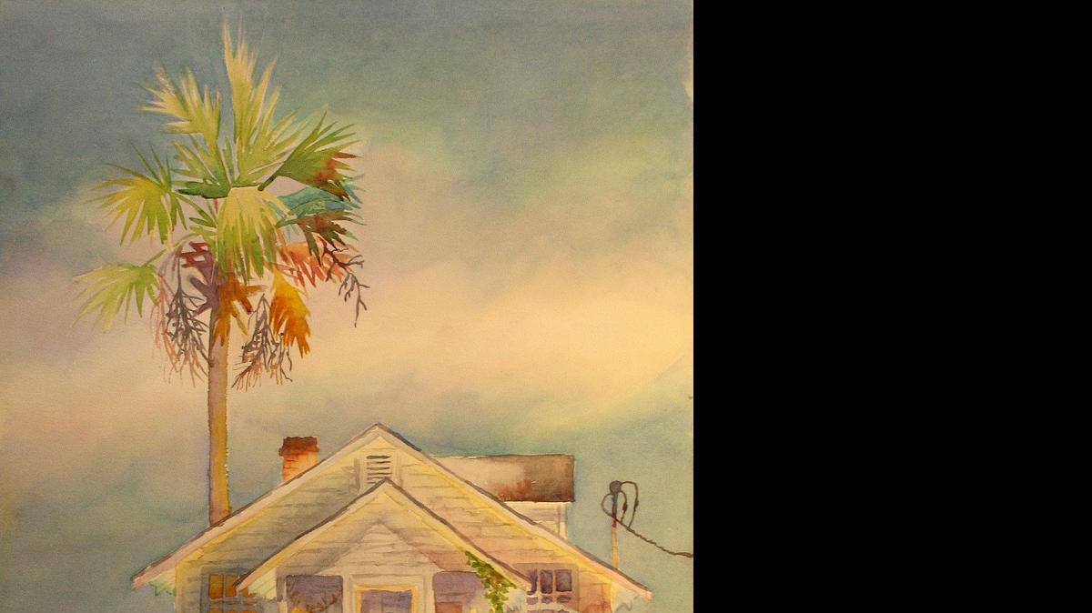 
This photo shows a painting titled “Grey Cottage,” part of the “Steve Jameson: Ode to the Grand Strand” exhibit from Tuesday through Sept. 13 at the Franklin G. Burroughs-Simeon B. Chapin Art Museum in Myrtle Beach. 
