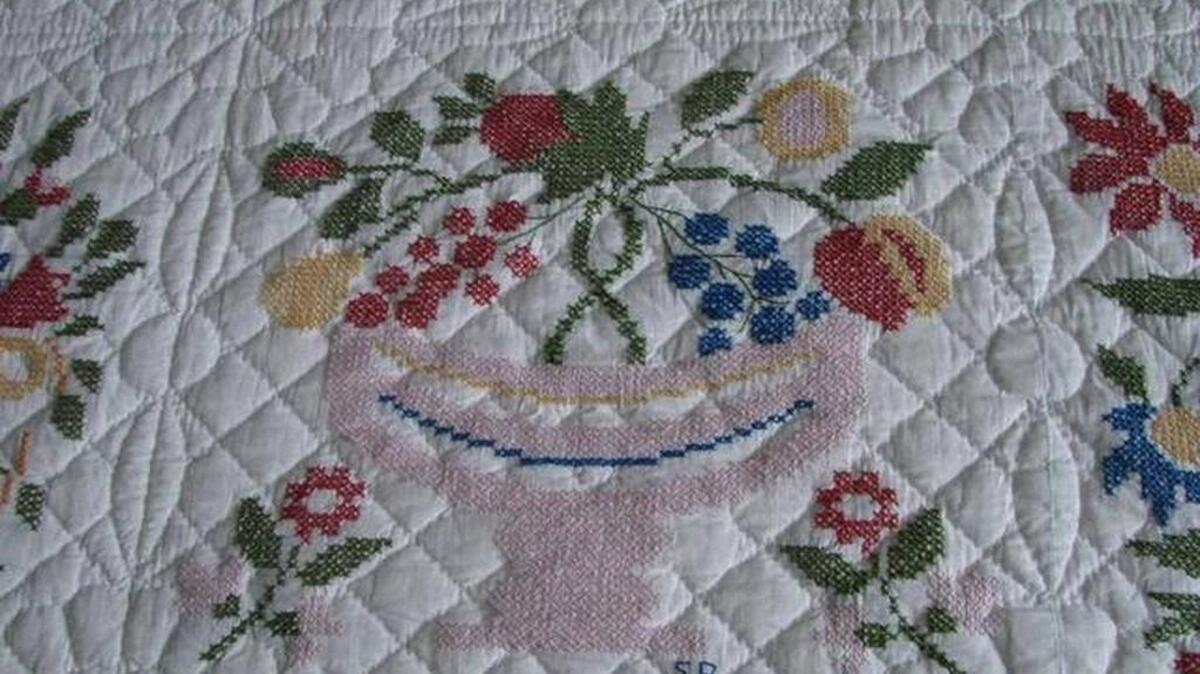 This photo shows a “Friendship Quilt,” cross-stitched by a Georgetown group, probably in the 1970s. It’s part of the Georgetown County Historical Society’s first-ever quilt exhibition, the “Lowcountry Quilt Show,” open daily through Saturday at the Georgetown County Museum, 120 Broad St., Georgetown, and free with $5 admission.
