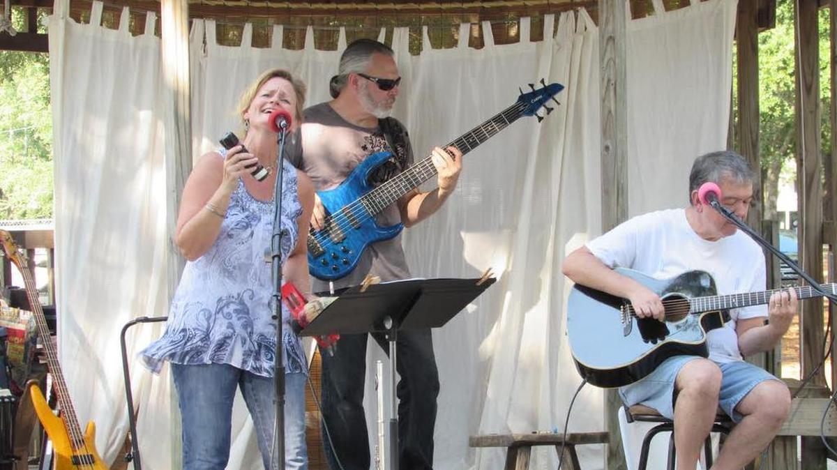 The group Wind – with Barbie Beck Kelley (from left), Doug Sturgill, and Nori Kelly – takes a turn acoustically last year in the “Surfside Sunday Serenades” series, which this summer, is 2-5 p.m. Sundays through Oct. 15 in the the gazebo at Surfside Beach’s Passive Park, near the veterans memorial, at Surfside and Willow drives, by the front of Horry County Memorial Library’s Surfside Beach branch. Details at 843-450-7281.