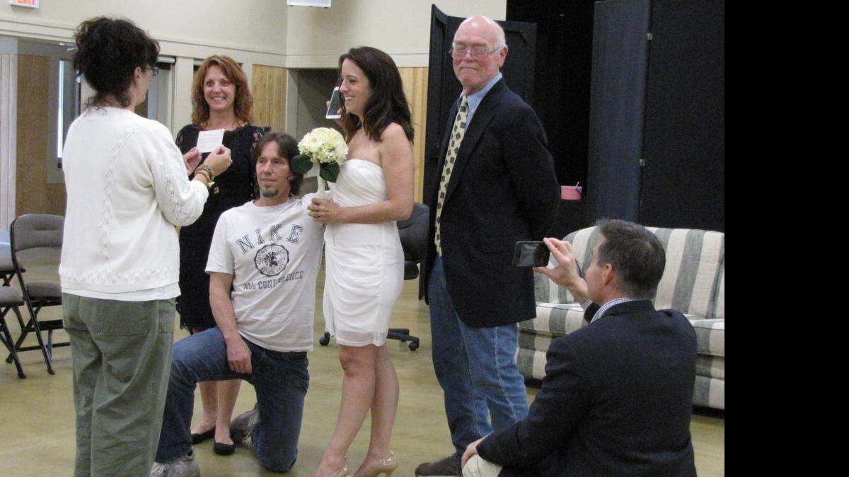 
Cast members rehearse a scene for Murrells Inlet Community Theatre’s “For Better,” opening May 7 for two weekends. Kristin Olsen (from left), DeLaine Mann, Ged Duvall, Danielle Switzer, Joe Roche and Kirk Truslow.
