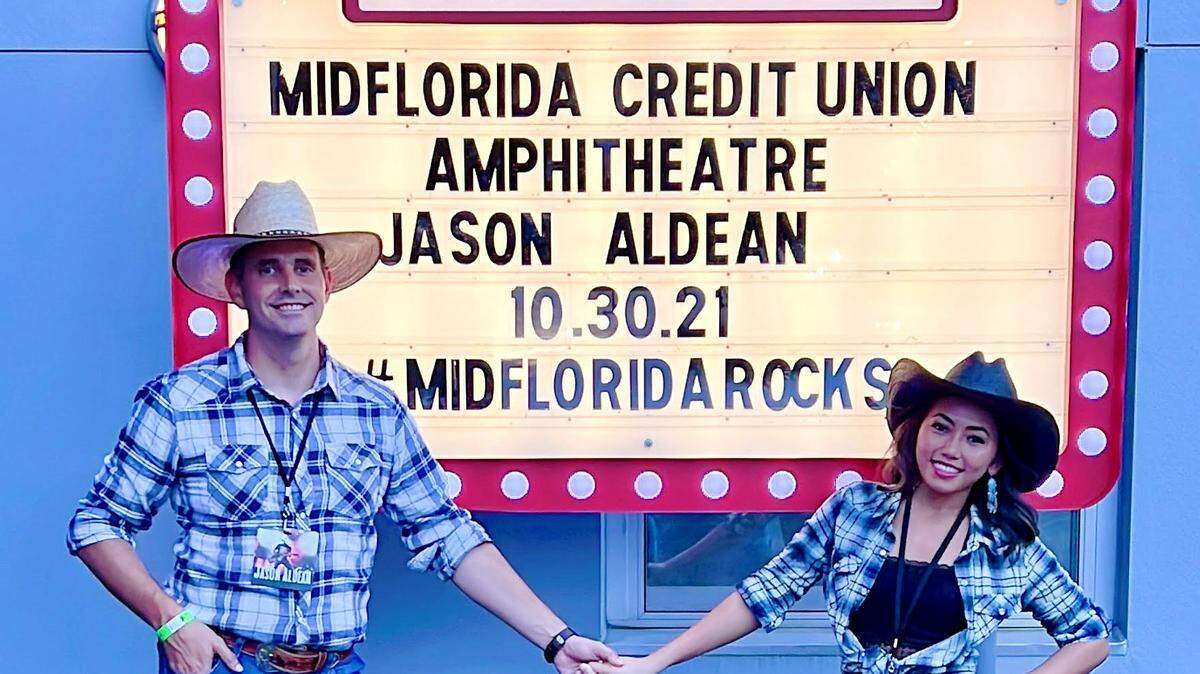 Benjie Vitasolo and Mark Searcey attended a Jason Aldean concert in 2021.