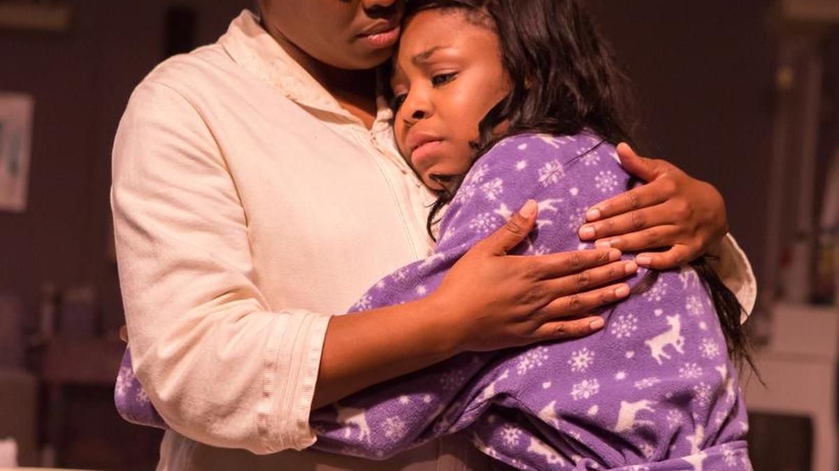 Bernadette Diana (left) as Birdie and Sydney Janelle Laribo as Hope in “A Thing With Feathers” by Kevin Ferguson, a production of Atlantic Stage in Myrtle Beach.