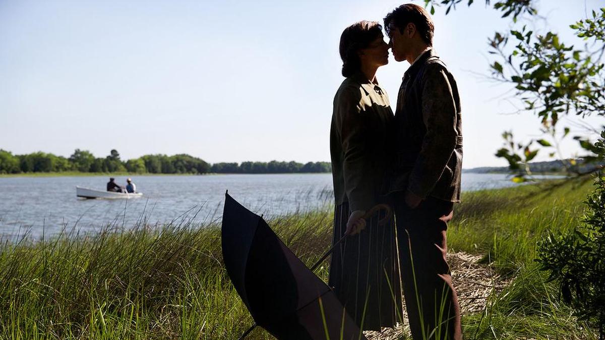 This photo shows Julianne Nicholson and Takashi Yamaguchi in a scene from “Sophie and the Rising Sun,” a production filmed in McClellanville that Strand Cinema will show at 2:30 and 7 p.m. Friday-Saturday, at the Strand Theater, 710 Front St., Georgetown. Details at 843-527-2924 or www.strandcinema.org.