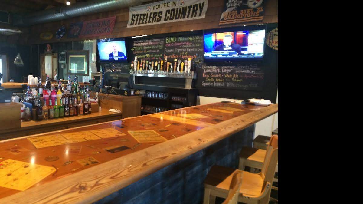 
The bar area of The Boathouse Waterway Bar & Grill in Myrtle Beach. Photo by Mandy Rodgers for The Surge.
