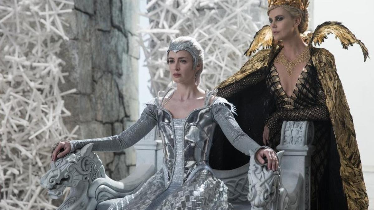 Emily Blundt and Charlize Theron in “The Huntsman: Winter's War.”