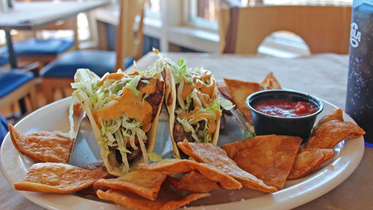 Fish Tacos at Captain Juel’s Hurricane in Little River. Photo by Emily Smith for The Surge.