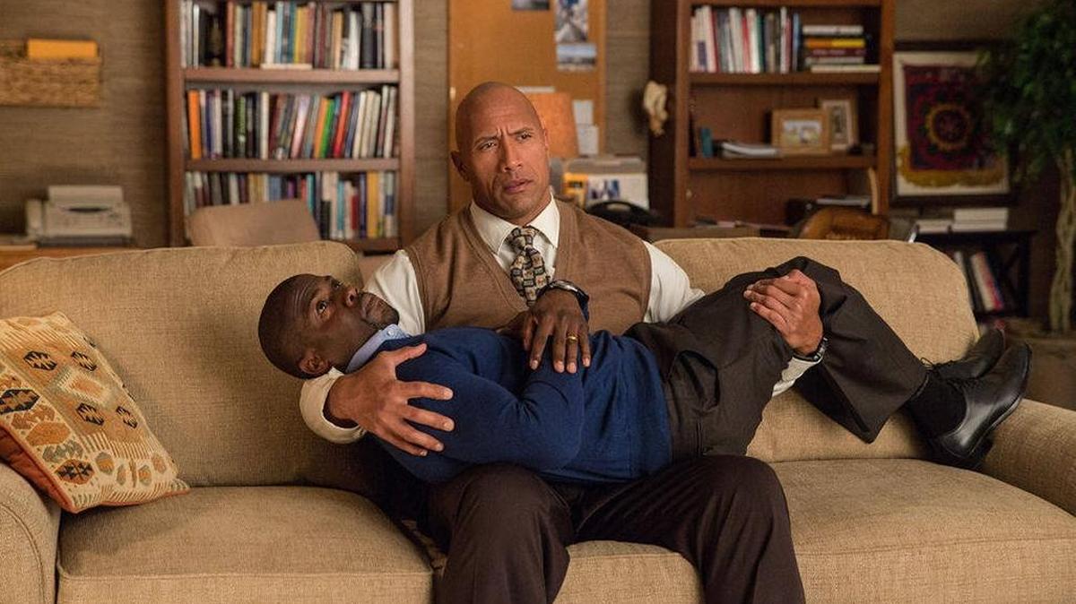 Dwayne Johnson and Kevin Hart in “Central Intelligence.”
