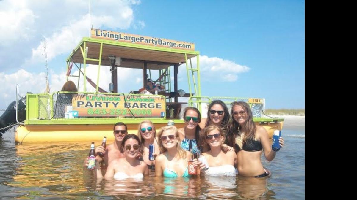 
Happy customers on Joel Edge’s Living Large Party Barge. Courtesy photo.
