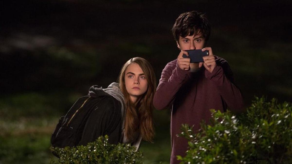 
Cara Delevingne and Nat Wolff in “Paper Towns.” 
