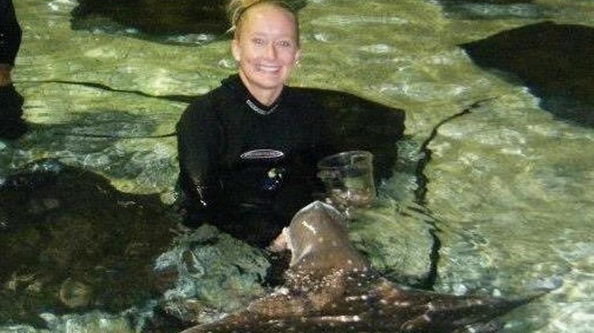 Micheala Polly, a Scuba diver at Ripley’s Aquarium, in the Stingray Experience. Courtesy photo.