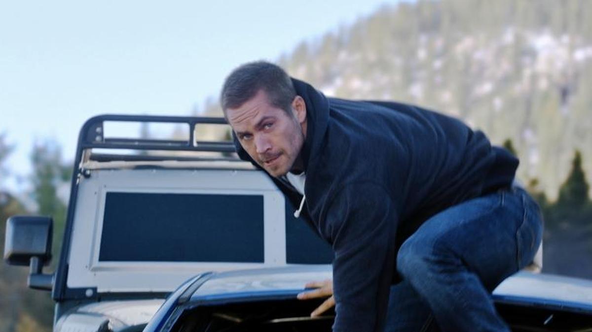
Paul Walker as Brian, in a scene from “Furious 7.” AP photo via Universal Pictures.
