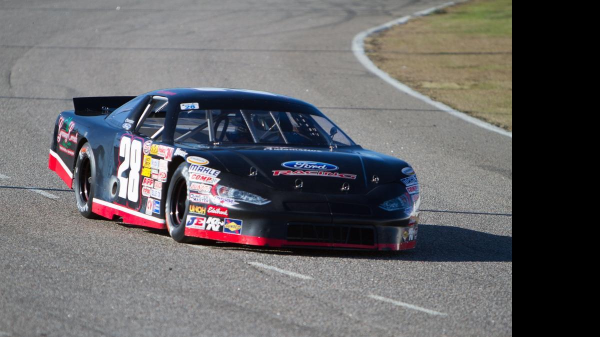 
A car goes around the track at the Myrtle Beach Speedway. File photo.
