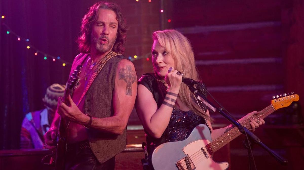 
Rick Springfield plays Greg and Meryl Streep portrays Ricki in “Ricki and the Flash.” Bob Vergara/Sony Pictures Entertainment

