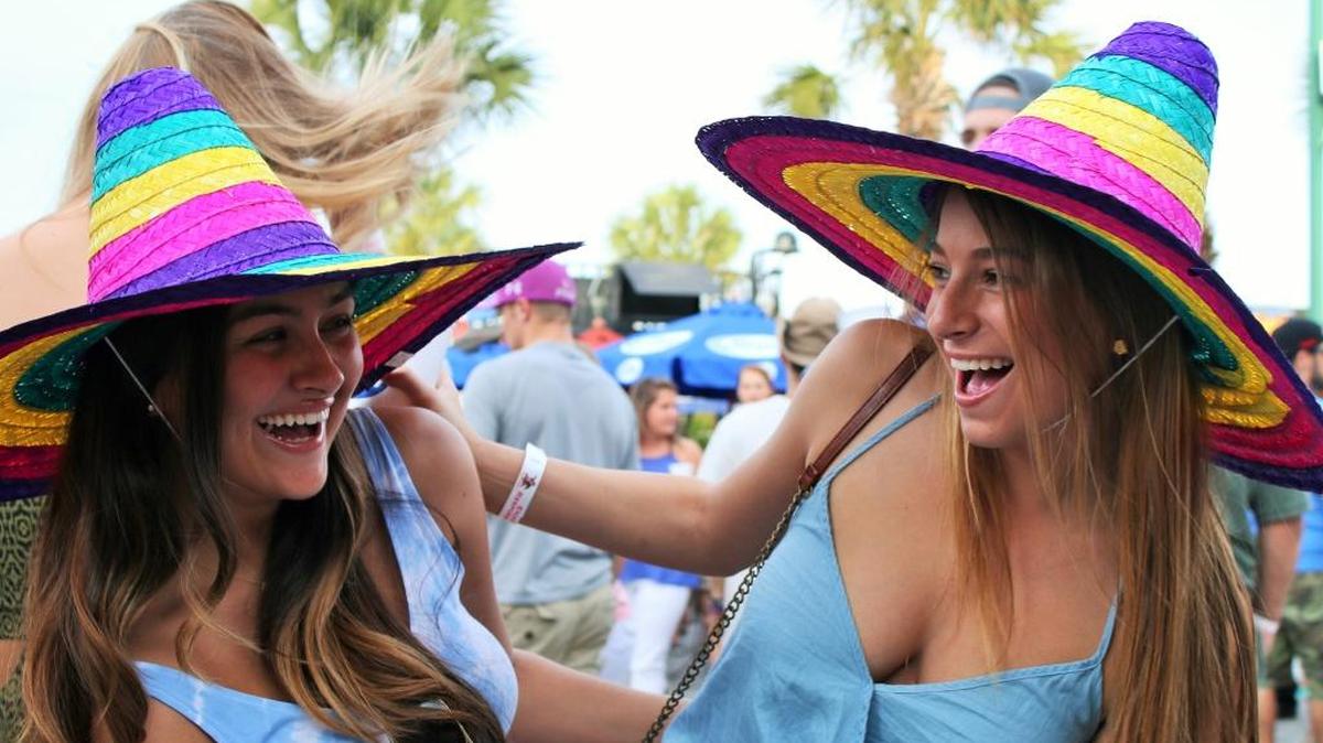Girls having fun at Burrofest 2015 at Fiesta del Burro Loco in Myrtle Beach. Surge file photo.
