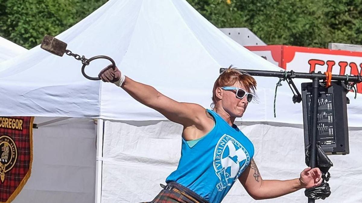 Amanda Ford participating in one of the Highland Games. Courtesy photo.