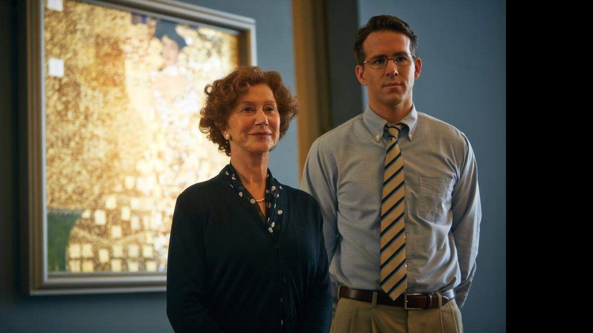 
This photo provided by The Weinstein Company shows, Helen Mirren, left, and Ryan Reynolds, in a scene from the film, “Woman in Gold.” Photo by Robert Viglasky, via The Associated Press.
