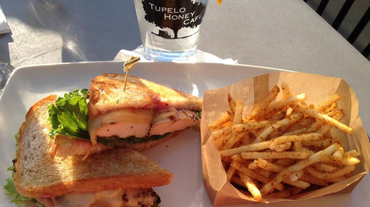 Charleston Chicken Sandwich at Tupelo Honey Cafe at The Market Common in Myrtle Beach. Tupelo Honey will be one of the 11 restaurants featured in the fall 2023 Taste of Market Common.